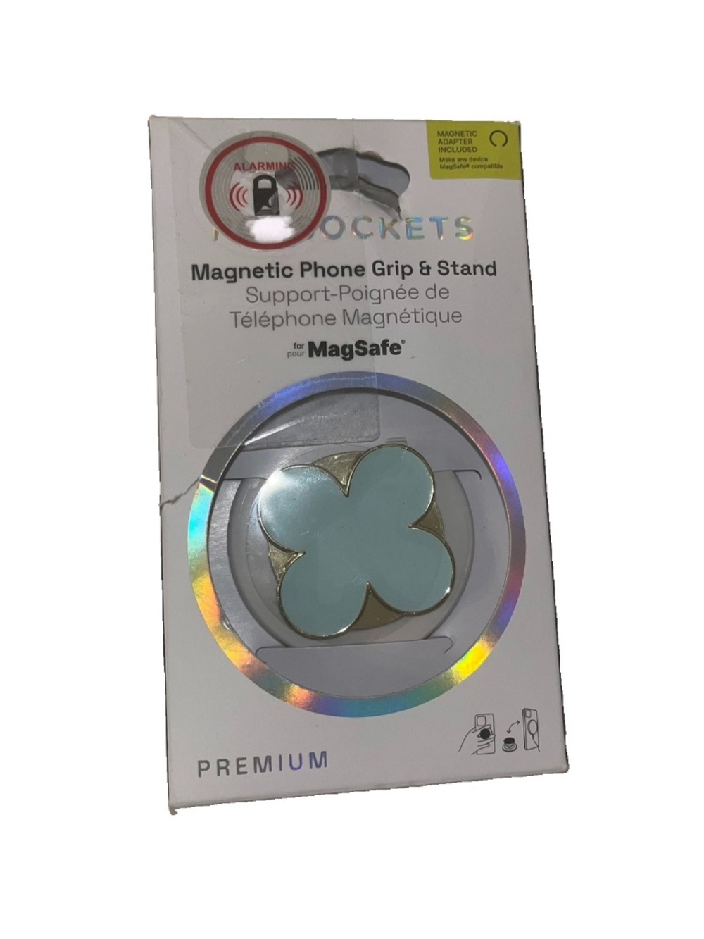 PopSockets Magnetic Phone Grip & Stand - Blue Clover MagSafe NEW NIB